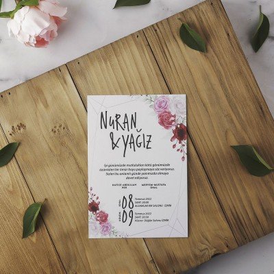 Düğün - Nişan Davetiyesi Eko Polen 40153